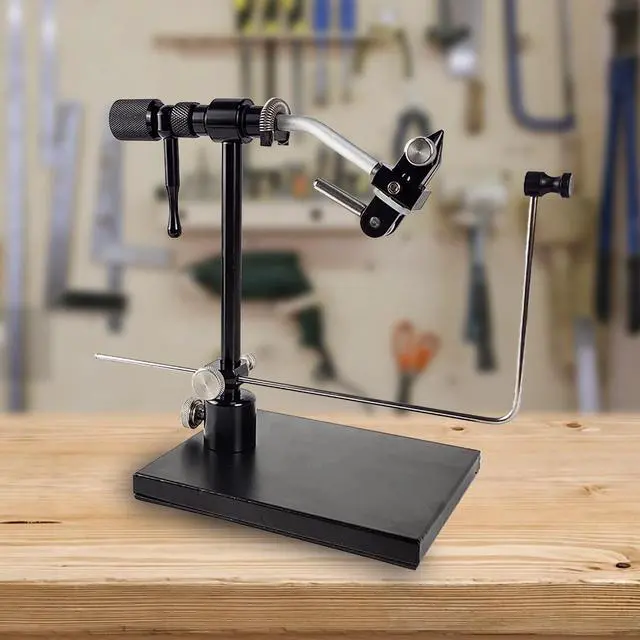 Alt view image 4 of 7 - 360 Degree Rotary Fly Tying Vise Aluminum Fly Tying Tool with Hardened Steel Jaws Adjustable Hook Size 28 to 5 0 Fly Fishing Vise