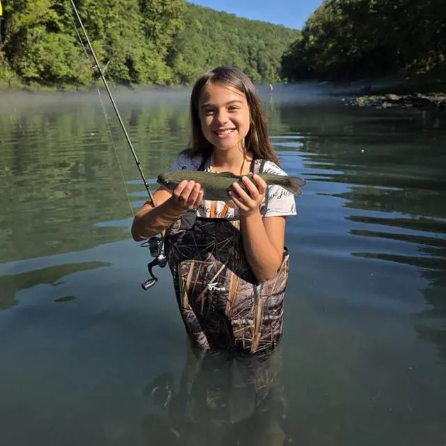 Alt view image 6 of 7 - Hunting Waders for Kids, Neoprene Youth Fishing Waders with Boot, Lightweight Chest Waders for Toddler Children