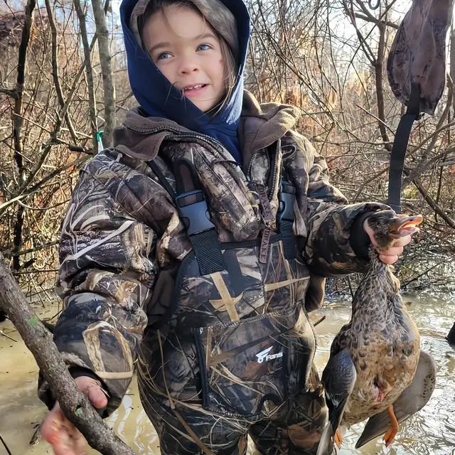 Alt view image 5 of 7 - Hunting Waders for Kids, Neoprene Youth Fishing Waders with Boot, Lightweight Chest Waders for Toddler Children