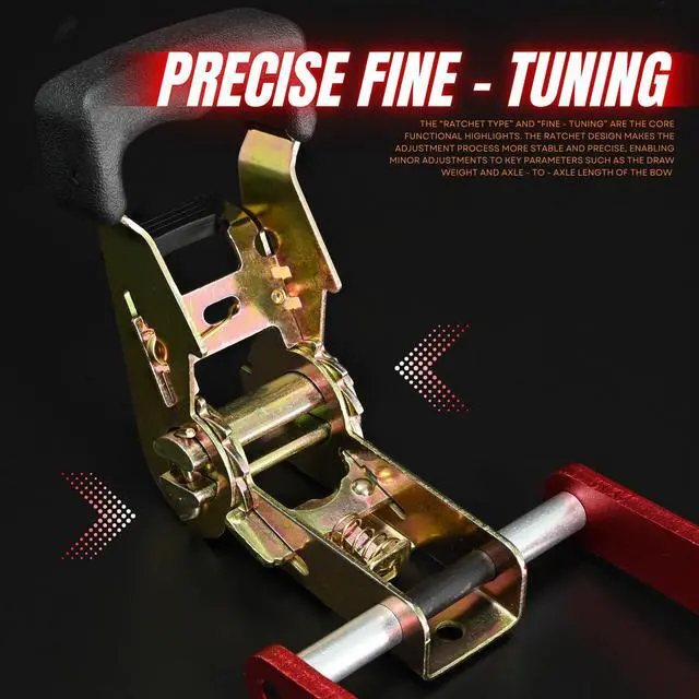 Alt view image 4 of 6 - Handheld Bow Press, Archery Compound Bow Press, Universal Aluminum Alloy Bow Press for Compound Bow and Crossbow, Portable Ratchet Type Fine Tuning Tool with 51.2in Strap