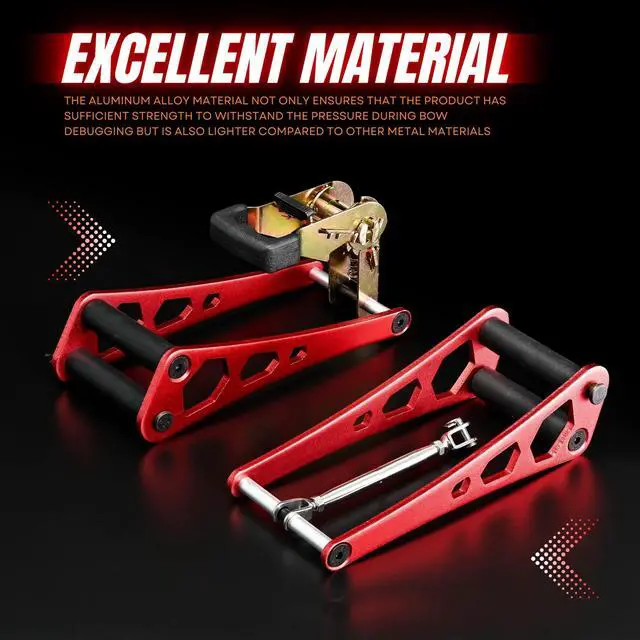 Alt view image 3 of 6 - Handheld Bow Press, Archery Compound Bow Press, Universal Aluminum Alloy Bow Press for Compound Bow and Crossbow, Portable Ratchet Type Fine Tuning Tool with 51.2in Strap
