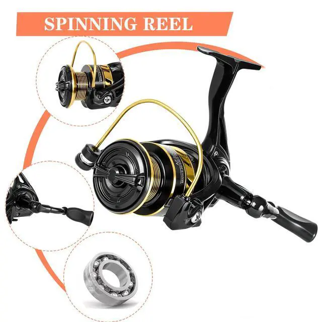 Alt view image 5 of 6 - Telescopic Fishing Rod and Reel Combo Set, 2PCS Collapsible Fishing Poles, Fishing Kit with Spinning Reel, Travel Saltwater Freshwater Fishing Gear for Adults Beginners