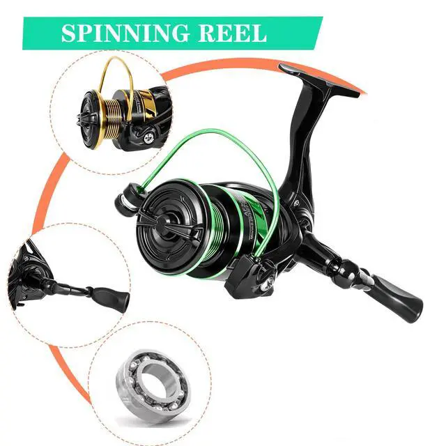 Alt view image 6 of 6 - Telescopic Fishing Rod and Reel Combo Set, 2PCS Collapsible Fishing Poles, Fishing Kit with Spinning Reel, Travel Saltwater Freshwater Fishing Gear for Adults Beginners