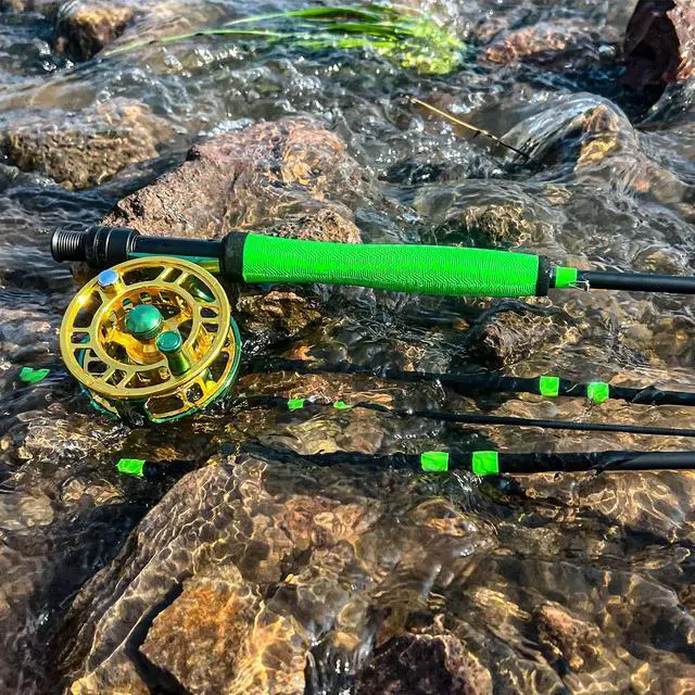 Alt view image 5 of 7 - Standard Fly Fishing Combo Starter Kit, 5/6 Weight 9' Fly Rod with SuperPolymer Handle, Accessories, Carrying Case, Fly Box Case & Fishing Flies