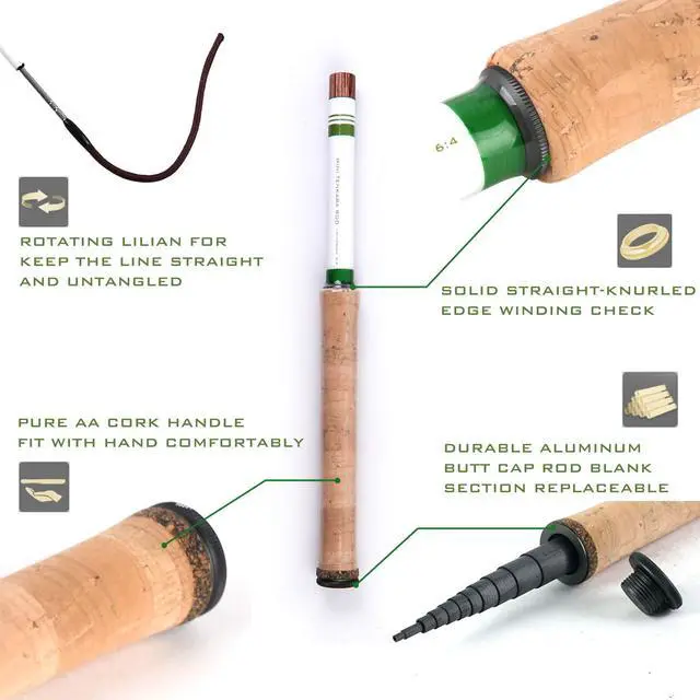 Alt view image 2 of 5 - Maxcatch Mini Tenkara Fly Fishing Rod with Extra Tip Section 12ft, 9ft6