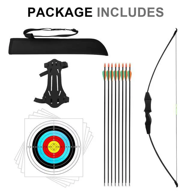 Alt view image 4 of 7 - 44" Bow and Arrow Set for Kids Children Outdoor Youth Recurve Bow Junior Archery Training for Kids Teams Game Gift