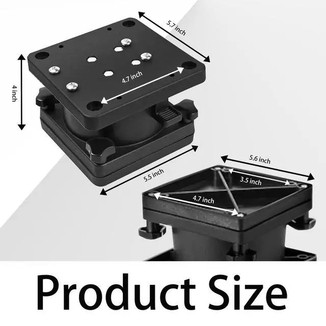 Alt view image 4 of 6 - 1026 Swivel Pedestal Mount for Downrigger Models, Black