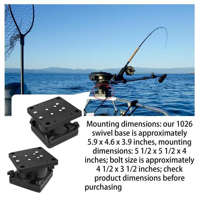 Alt view image 5 of 6 - 1026 Swivel Pedestal Mount for Downrigger Models, Black
