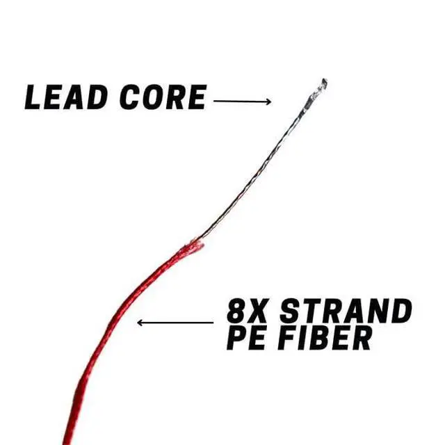 Alt view image 2 of 4 - Lead Core Metered Trolling Braided Line - Sinking Braided Line - Color Change 10 Yards - 8X Strand + Lead Core
