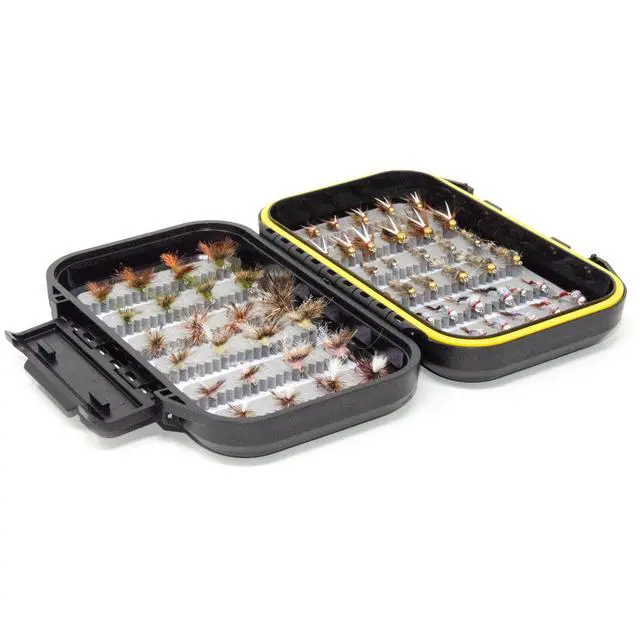 Alt view image 2 of 5 - 36/48 / 60 Premium Hand Tied Fly Fishing Flies Assortment Kit | Dry/Wet/Nymph/Streamer/Terrestrial/Leech/Popper/Woolly Bugger Flies Set for Trout/Bass/Salmon/Steelhead/Panfish