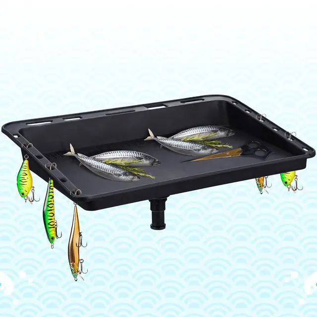 Alt view image 5 of 7 - Boat Cutting Board for Boat Bait Table Fish Cleaning Fillet Table Mounted Bait Cutting Board with Rod Holder, Plier Storage and Knife Slot