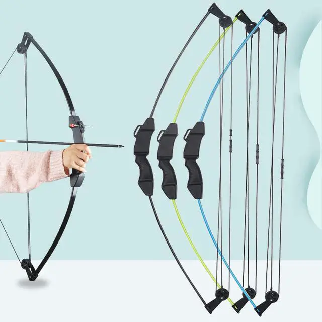 Alt view image 6 of 7 - Compound Bow and Arrow Set for Youth & Teens, Beginner Archery Set with 15-18 LB Draw Weight, 8 Arrows, Target Paper & Arm Guard Outdoor Shooting Sports Equipment for Beginners