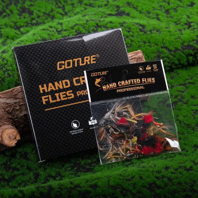Alt view image 6 of 7 - Fly Fishing Flies Kit, 30pcs Dry Wet Flies Streamers Nymphs Fly Fishing Lures Assortment Kit for Bass Trout Steelhead Salmon, Gifts for Men