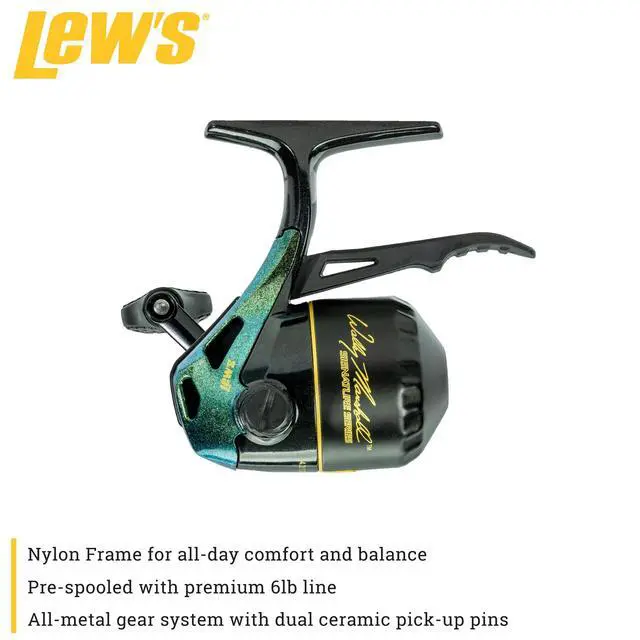 Alt view image 3 of 7 - Wally Marshall Signature Series Underspin Fishing Reel, 2+1 Bearings, 4.3:1 Gear Ratio, All Metal Gears, Reversible Handle (Clam Packaging)