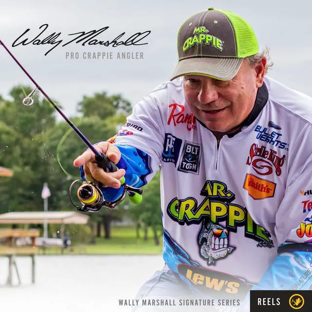 Alt view image 6 of 7 - Wally Marshall Signature Series Underspin Fishing Reel, 2+1 Bearings, 4.3:1 Gear Ratio, All Metal Gears, Reversible Handle (Clam Packaging)