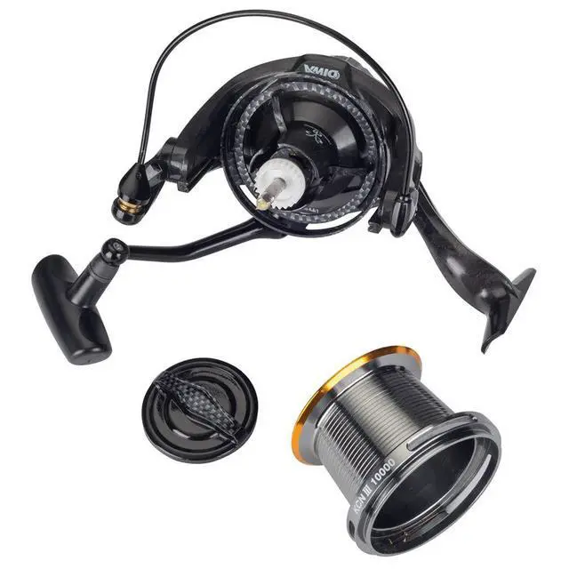 Alt view image 6 of 6 - Fishing Reels Spinning 8000 10000 14000 Series Spool Freshwater Saltwater Big-Game Surf Fishing 12+1 Stainless BB 70 LBS Max Drag Carbon Fiber Ultra Smooth Powerful Oversize Gear