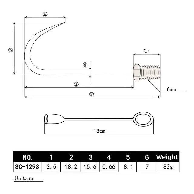 Alt view image 2 of 7 - Telescopic Fishing Gaff Fiberglass Pole with Nonslip Rubber Handle | With Stainless Steel Hook with M8 Screw