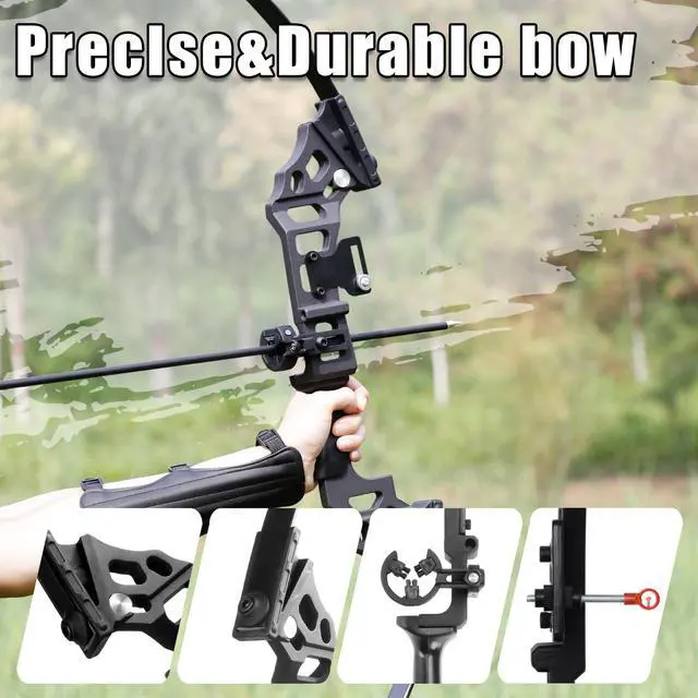 Alt view image 3 of 7 - Recurve Bow and Arrow Set for Adults, 3040lbs Right-Handed Archery Kit with Carbon Arrows & Accessories for Outdoor Target Practice