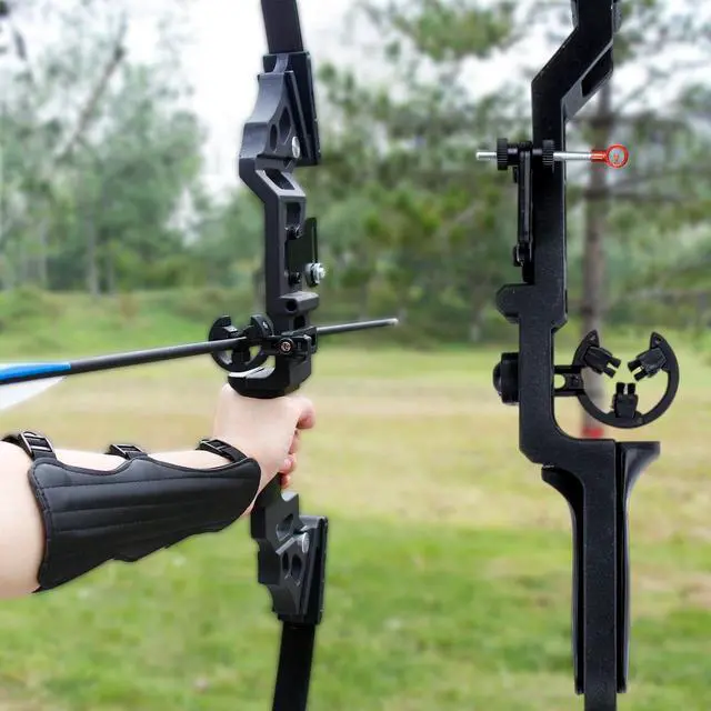 Alt view image 5 of 7 - Recurve Bow and Arrow Set for Adults, 3040lbs Right-Handed Archery Kit with Carbon Arrows & Accessories for Outdoor Target Practice