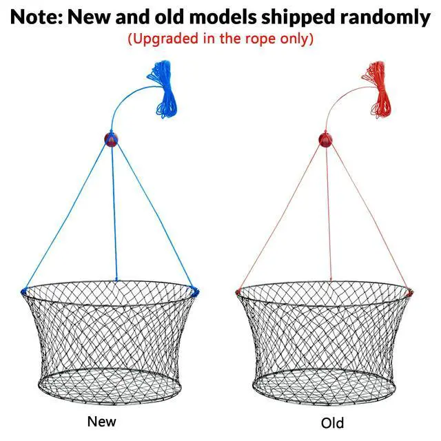 Alt view image 6 of 7 - Crab Ring Trap Bait with Crab Gague Measure and Bait Clip Crab Net Minnow Trap with 24 Tarred Braided Twine Fishing Crabbing Net for Board, Kayak, Dock and Pier