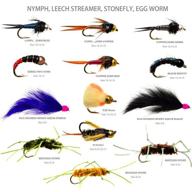 Alt view image 2 of 7 - 24/48/66/72 Premium Hand Tied Fly Fishing Flies Assortment | Fly Boxes Included | Dry, Wet, Nymphs, Streamers, Wooly Buggers, Terrestrials | Trout, Bass Lure Set, Kit, Gift
