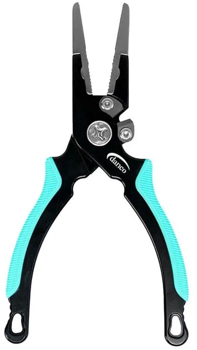 Main image of danco Pro Series 6.5 Fishing PliersAircraft-Grade Aluminum, Titanium Jaw Inserts, Replaceable Titanium-Cobalt Cutters, Rubber Grips, Full Grain Leather Sheath, Lanyard Saltwater-Resistant
