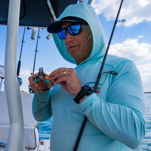 Alt view image 3 of 4 - danco Pro Series 6.5 Fishing PliersAircraft-Grade Aluminum, Titanium Jaw Inserts, Replaceable Titanium-Cobalt Cutters, Rubber Grips, Full Grain Leather Sheath, Lanyard Saltwater-Resistant