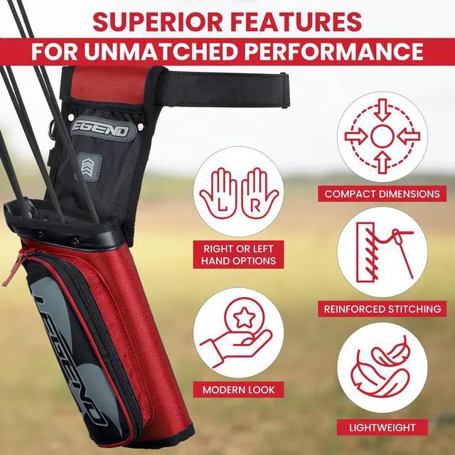 Alt view image 3 of 7 - XT420 Field Quiver - Left or Right-Handed Quiver Arrow Holder, Archery Quiver with 3 Arrow Tube, Durable Nylon Hip Quivers with Multiple Pockets for Archery Accessories, Score Card & Tools
