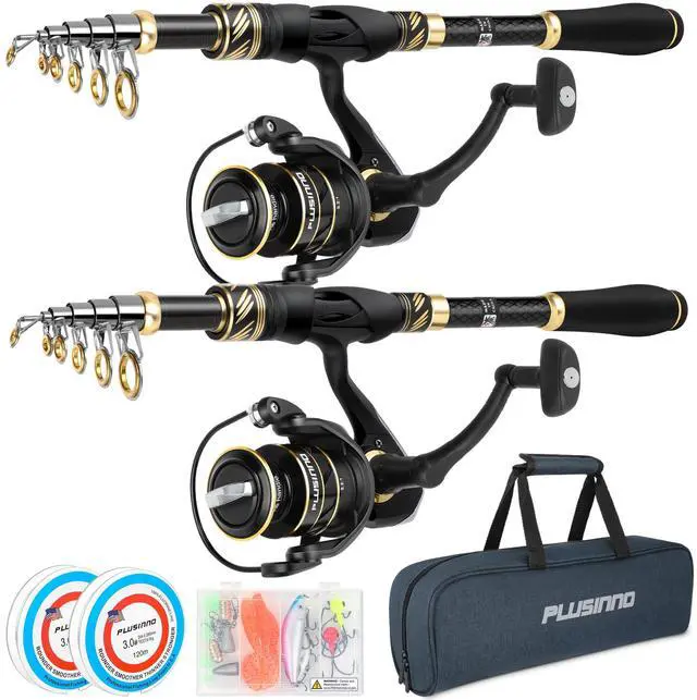 Main image of Fishing Pole, Fishing Rod and Reel Combo,Telescopic Fishing Rod Kit with Spinning Reel, Collapsible Portable Fishing Pole with Carrier Bag for Freshwater Saltwater Fishing Gifts for Men Women