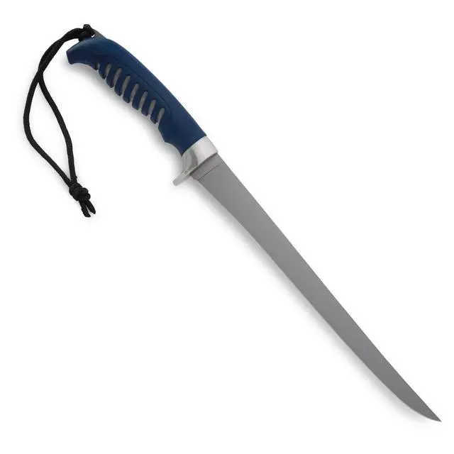 Alt view image 2 of 4 - 225 Silver Creek Fixed Fillet Knife, 9-5/8" Titanium Coated Flexible Blade, Anti-Slip Rubber Grip, Portable Fishing Knife for Saltwater & Freshwater, Fishing Gear, 5.3 oz