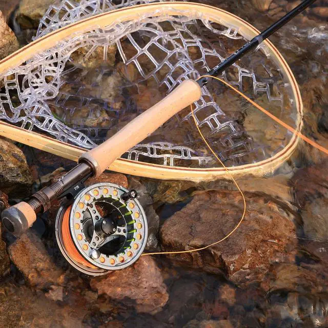 Alt view image 7 of 7 - 5/6 Weight 9ft Fly Rod, 4-Piece Graphite Rod, Die Cast Aluminum Reel, Carrying Case, Fly Box & Fishing Flies Combo Starter Kit