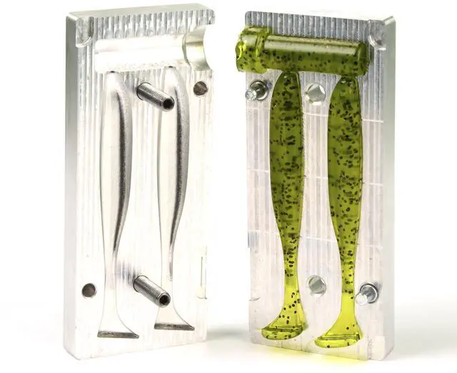 Main image of Soft Plasti Lure Making Injection Fishing Mold Easy Shiner 4'' Two Cavity CNC Aluminum