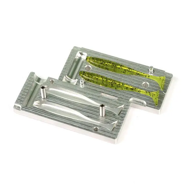 Alt view image 2 of 7 - Soft Plasti Lure Making Injection Fishing Mold Easy Shiner 4'' Two Cavity CNC Aluminum