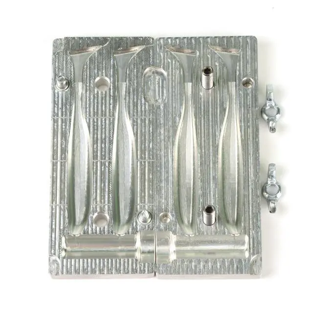 Alt view image 6 of 7 - Soft Plasti Lure Making Injection Fishing Mold Easy Shiner 4'' Two Cavity CNC Aluminum