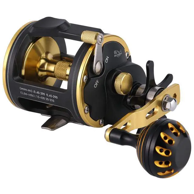 Alt view image 2 of 7 - Trolling Reel Saltwater Level Wind Reels, Drag Reels Boat Fishing Ocean Fishing for Sea Bass Grouper