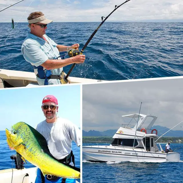 Alt view image 7 of 7 - Trolling Reel Saltwater Level Wind Reels, Drag Reels Boat Fishing Ocean Fishing for Sea Bass Grouper