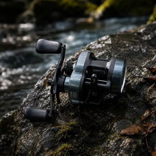 Alt view image 7 of 7 - Round DC Baitcasting Reel, Digital Control Anti-Backlash with Signature DC Sound, 7.1:1 Gear Ratio, 17.6LB Drag for Bass Freshwater