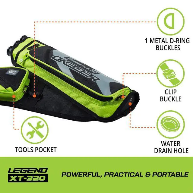 Alt view image 4 of 7 - XT320 Archery Quivers - Nylon Hip Quivers with 3 Arrow Tube Cases for Target Shooting - Adjustable Waist Belt, T-Slot, Storage Compartments for Accessories, Gear, Tools, Release Tab, Score Card