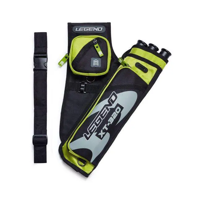 Alt view image 7 of 7 - XT320 Archery Quivers - Nylon Hip Quivers with 3 Arrow Tube Cases for Target Shooting - Adjustable Waist Belt, T-Slot, Storage Compartments for Accessories, Gear, Tools, Release Tab, Score Card