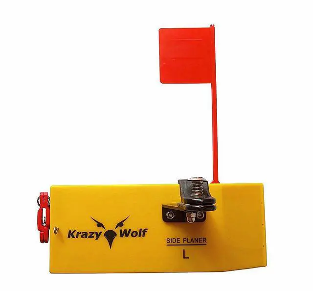 Alt view image 5 of 6 - Planer Board (P007,P009),Includes Spring Flag System,Left&Right L8 xW3,L10 Xw3.5,Pair,Yellow