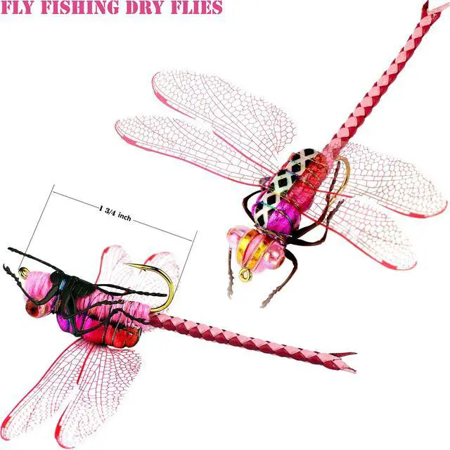 Alt view image 2 of 4 - Dragonfly Fly Fishing Flies High Simulation Dry Flies for Bass Trout FishingSingle Weight: 2.68g