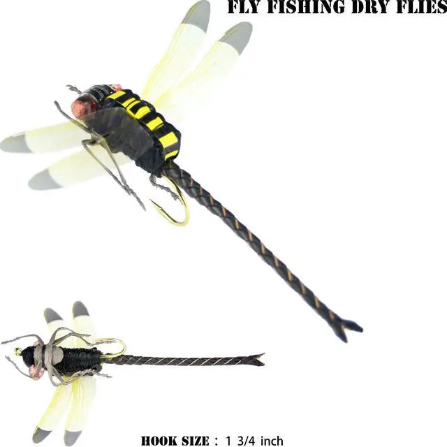 Alt view image 4 of 4 - Dragonfly Fly Fishing Flies High Simulation Dry Flies for Bass Trout FishingSingle Weight: 2.68g