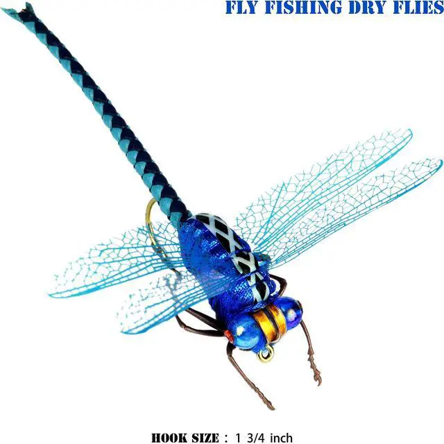 Alt view image 3 of 4 - Dragonfly Fly Fishing Flies High Simulation Dry Flies for Bass Trout FishingSingle Weight: 2.68g