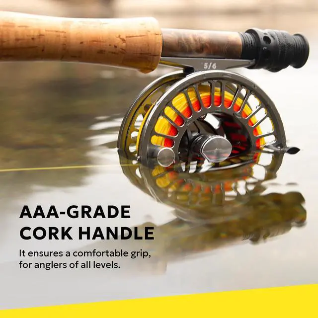 Alt view image 4 of 7 - 005MP Fly Fishing Rod Advance Multi-Purpose Freshwater Fly Rod IM8 Carbon Fiber with Carrying Tube and Extra Rod Tip Section Medium-Fast Action