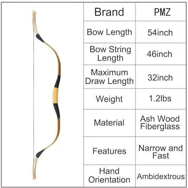 Alt view image 5 of 7 - Archery Recurve Bow Set, 54" High-Performance Horse Bow for Hunting, Right Left Hand Traditional Turkish Bow for Youth Adults Beginners to Advanced Outdoor Practice & Hunting, 20-50 lbs