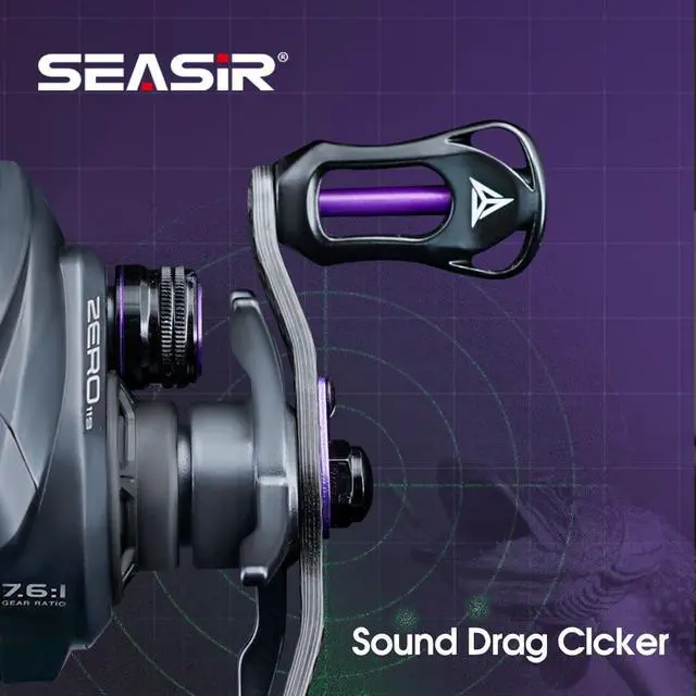 Alt view image 7 of 7 - Zero119 Ultralight Baitcasting Reel BFS Double Spool | 4.2oz, Freshwater Casting, Max Drag 9LB, 8+1 BB, 7.6:1 Ratio, Carbon Fiber Washer, Black & Purple