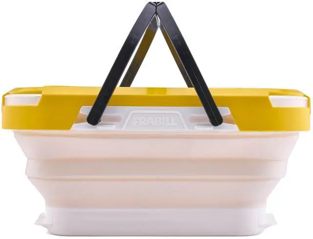 Alt view image 2 of 7 - Collapsible Bait Bucket with Aerator-White/Yel