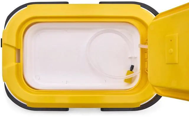 Alt view image 7 of 7 - Collapsible Bait Bucket with Aerator-White/Yel