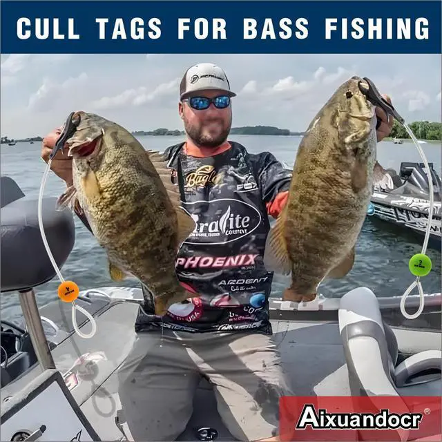 Alt view image 7 of 7 - Cull Tags for Bass Fishing, Fish Culling System with 6 Color-Coded Tags and Buoy Keeper, No Puncture Style Tournament Bass Fishing Accessories Fishing Gear for Tournament Angler