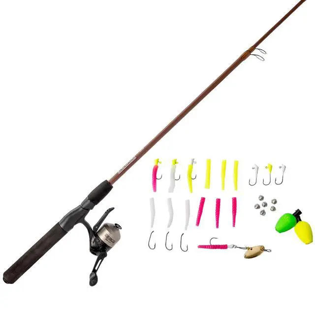 Main image of 33 Micro Trigger Spincast Reel and Fishing Rod Combo, 6-Foot 6-Inch 2-Piece Telescopic Rod, Size 10 Reel, 30-Piece Trout Magnet Tackle